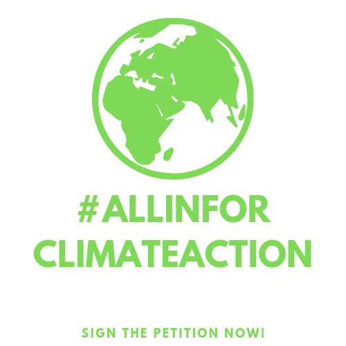 Kræv klimahandling nu! Støt kampagnen #AllinforClimateAction