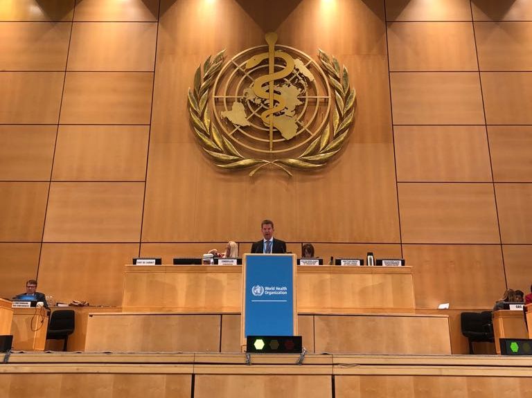 DUFs ungdomsdelegater til WHOs generalforsamling