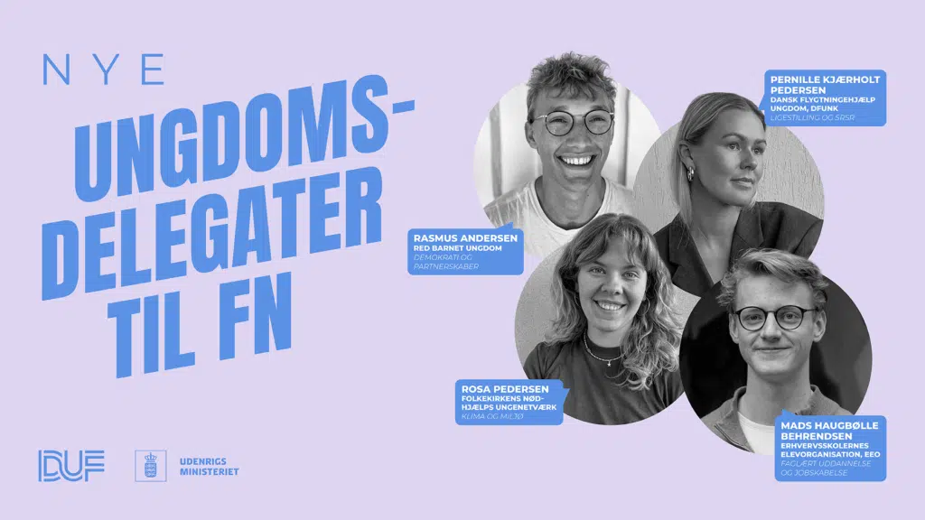 Grafik af nye ungdomsdelegater til FN